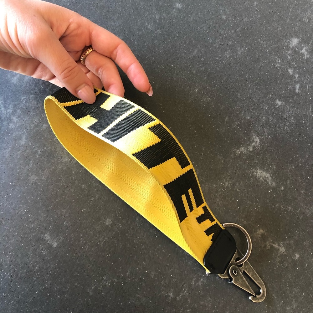 Off white original wristlet/keychain